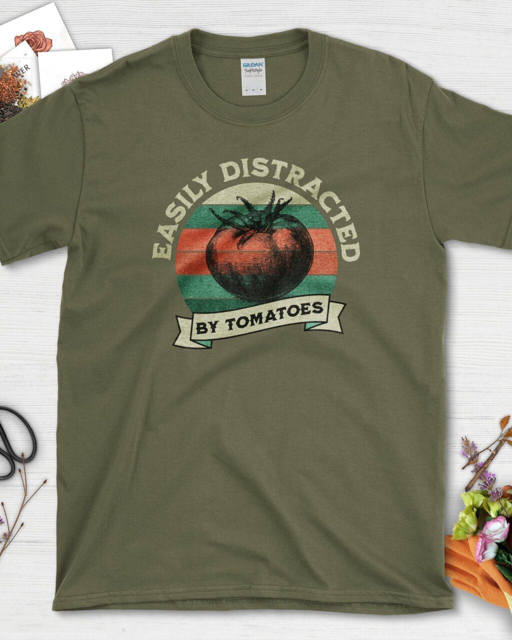 Alternative view of Easily Distracted By Tomatoes T-Shirt