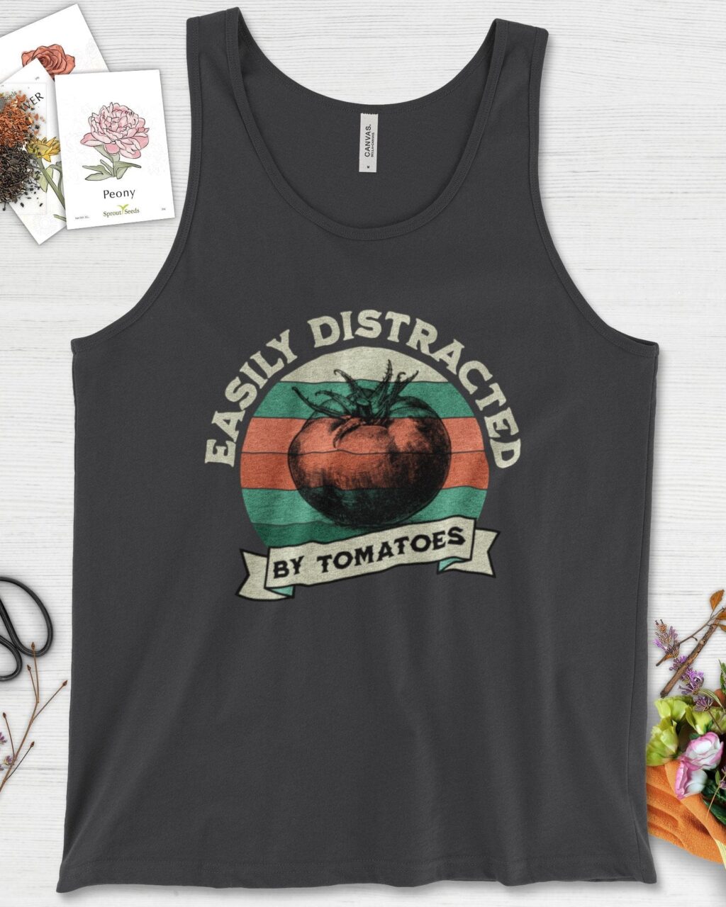 Alternative view of Easily Distracted By Tomatoes Tank Top