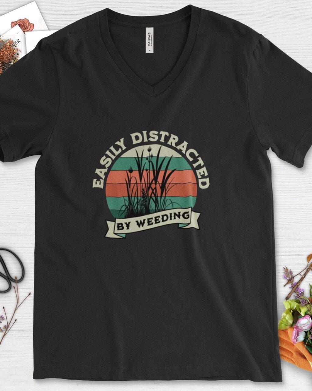 Easily Distracted By Weeding V-Neck