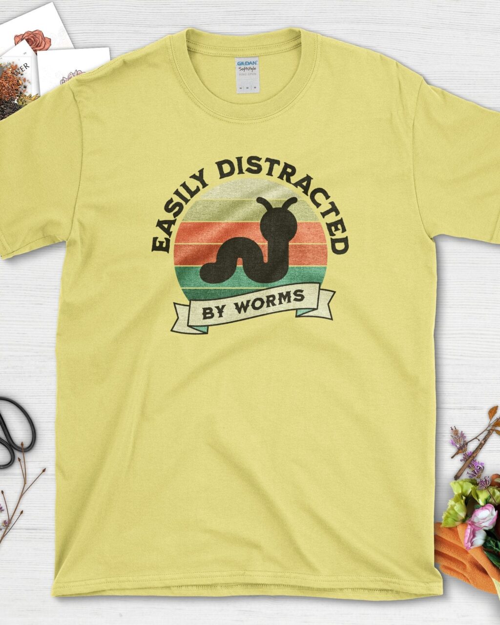 Alternative view of Easily Distracted By Worms T-Shirt