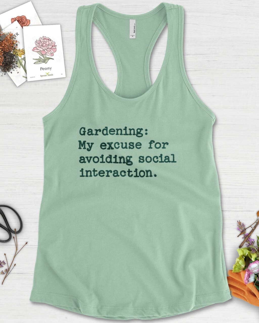 Alternative view of Excuse to Avoid Social Interaction Racerback