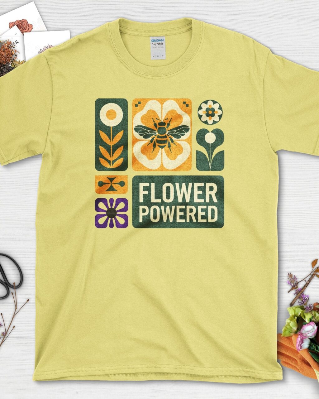 Alternative view of Flower Powered Bee T-Shirt