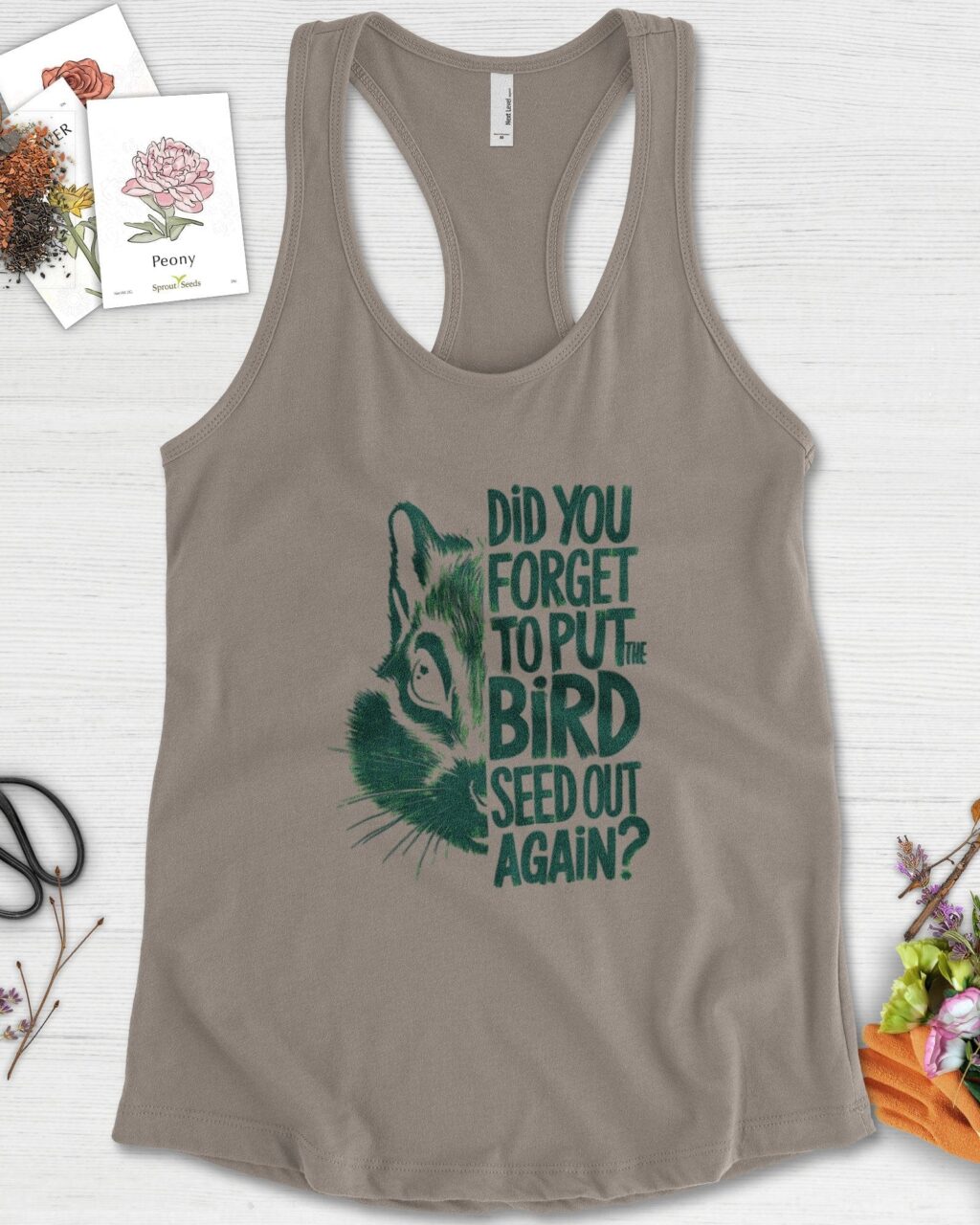 Alternative view of Forget The Bird Seed Racerback