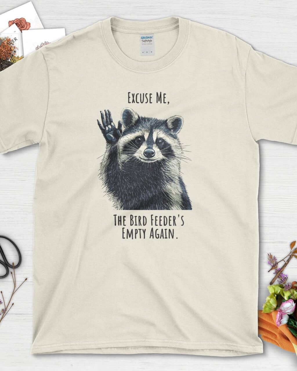 Funny Garden Raccoon T-Shirt