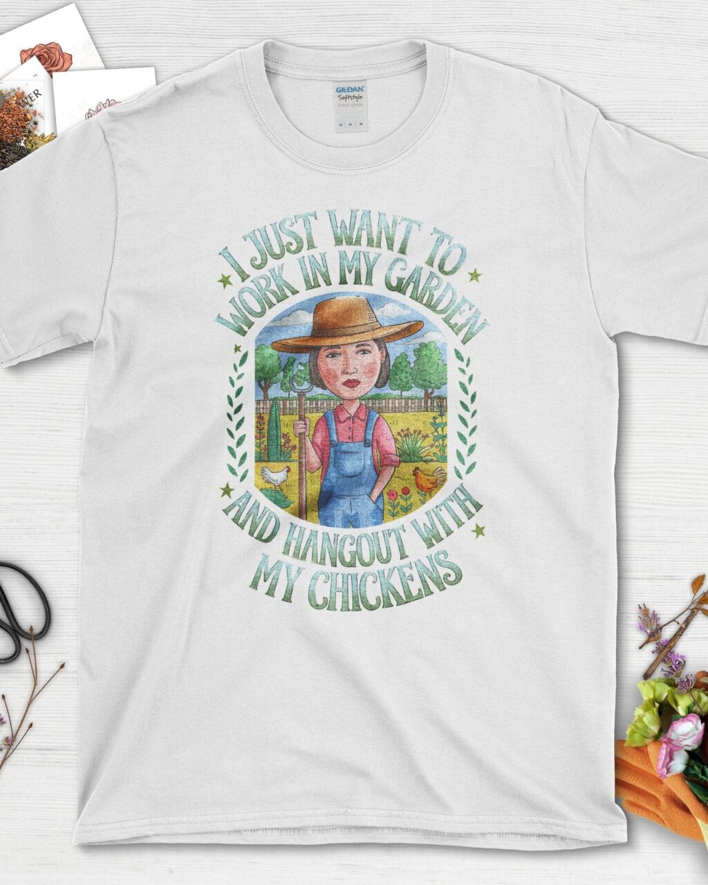 Alternative view of Garden Lover Chickens T-Shirt