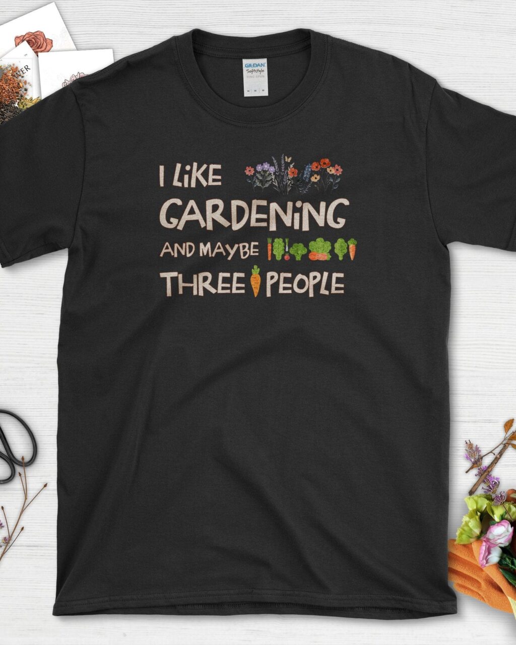 Alternative view of Gardening and Three People T-Shirt