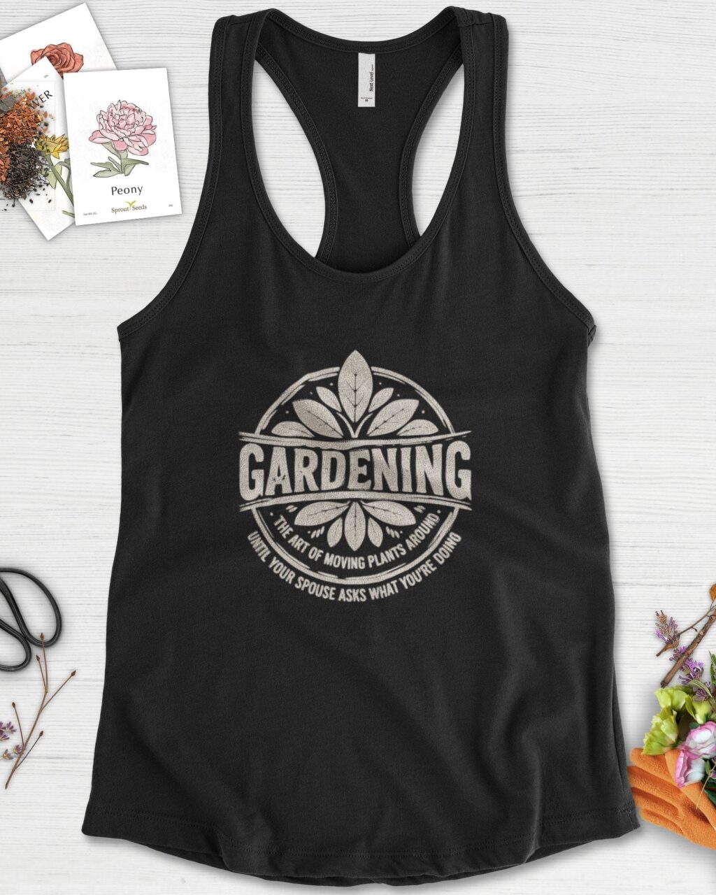 Gardening Art of Moving Plants Racerback