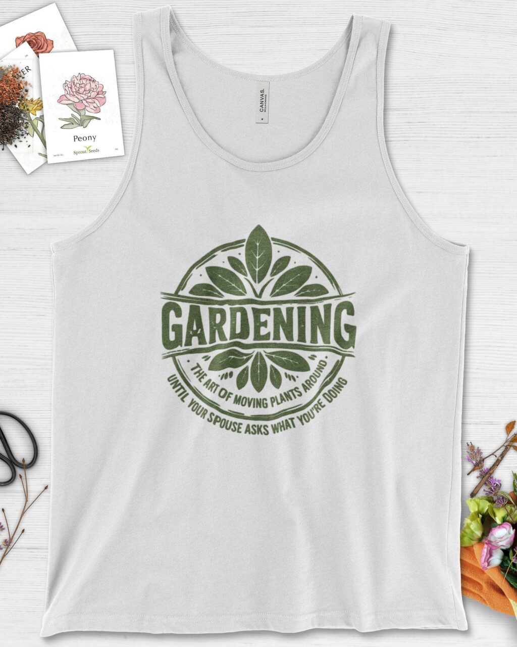 Alternative view of Gardening Art of Moving Plants Tank Top