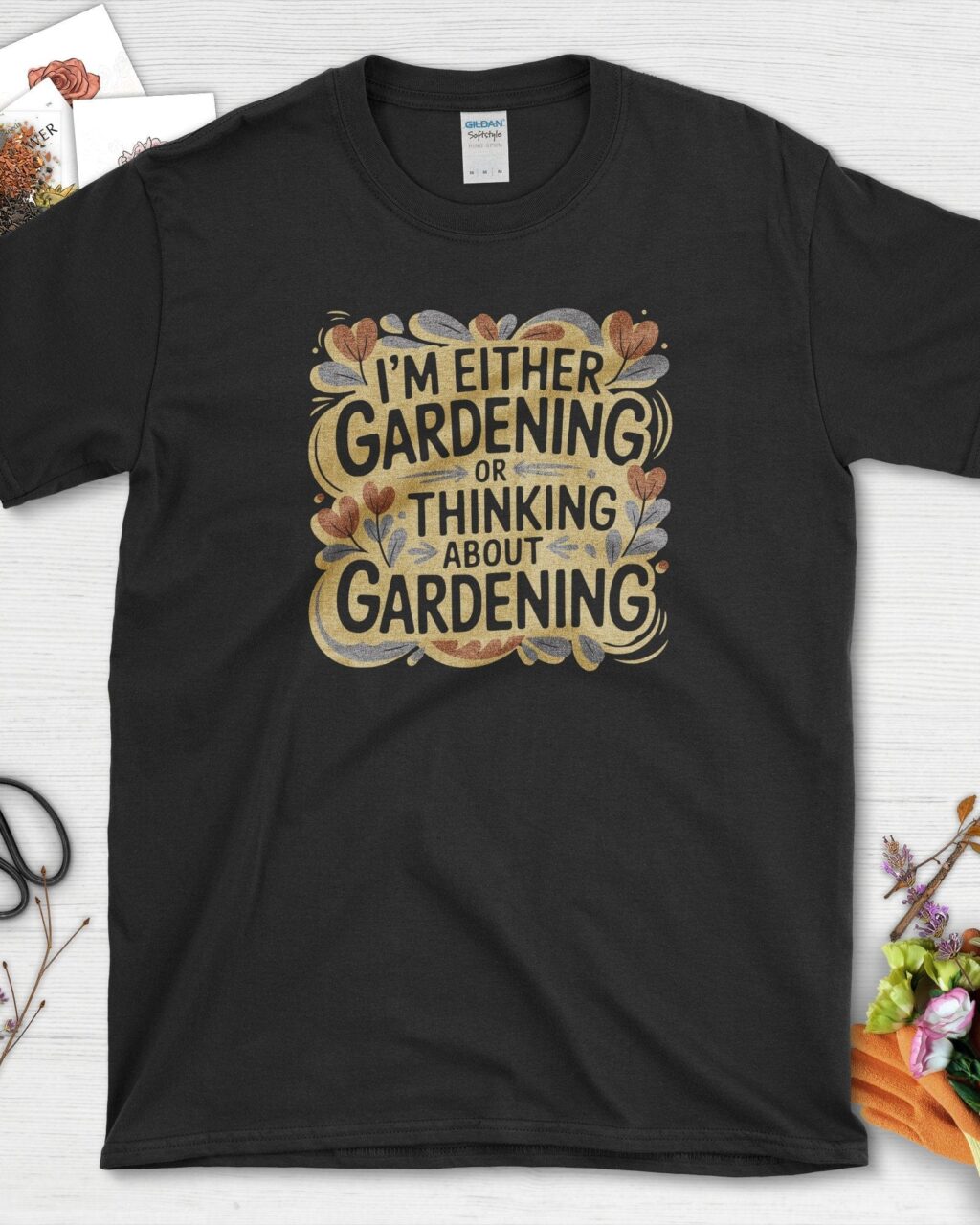 Alternative view of Gardening or Thinking About It T-Shirt