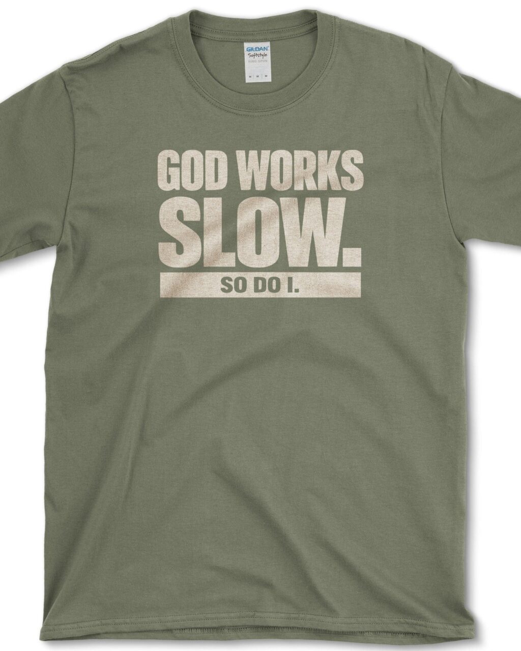 Alternative view of God Works Slow T-Shirt