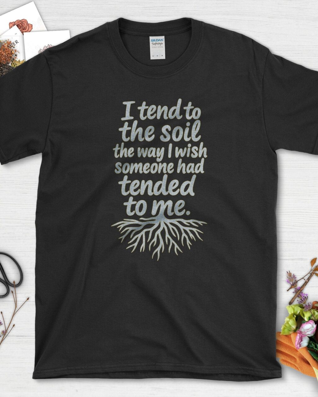 Alternative view of I Tend to the Soil T-Shirt