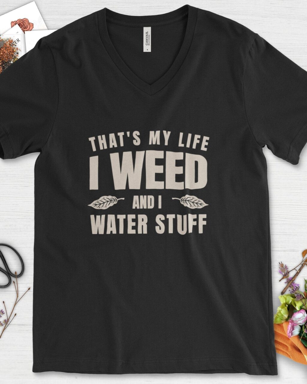 Alternative view of I Weed And I Water Stuff V-Neck