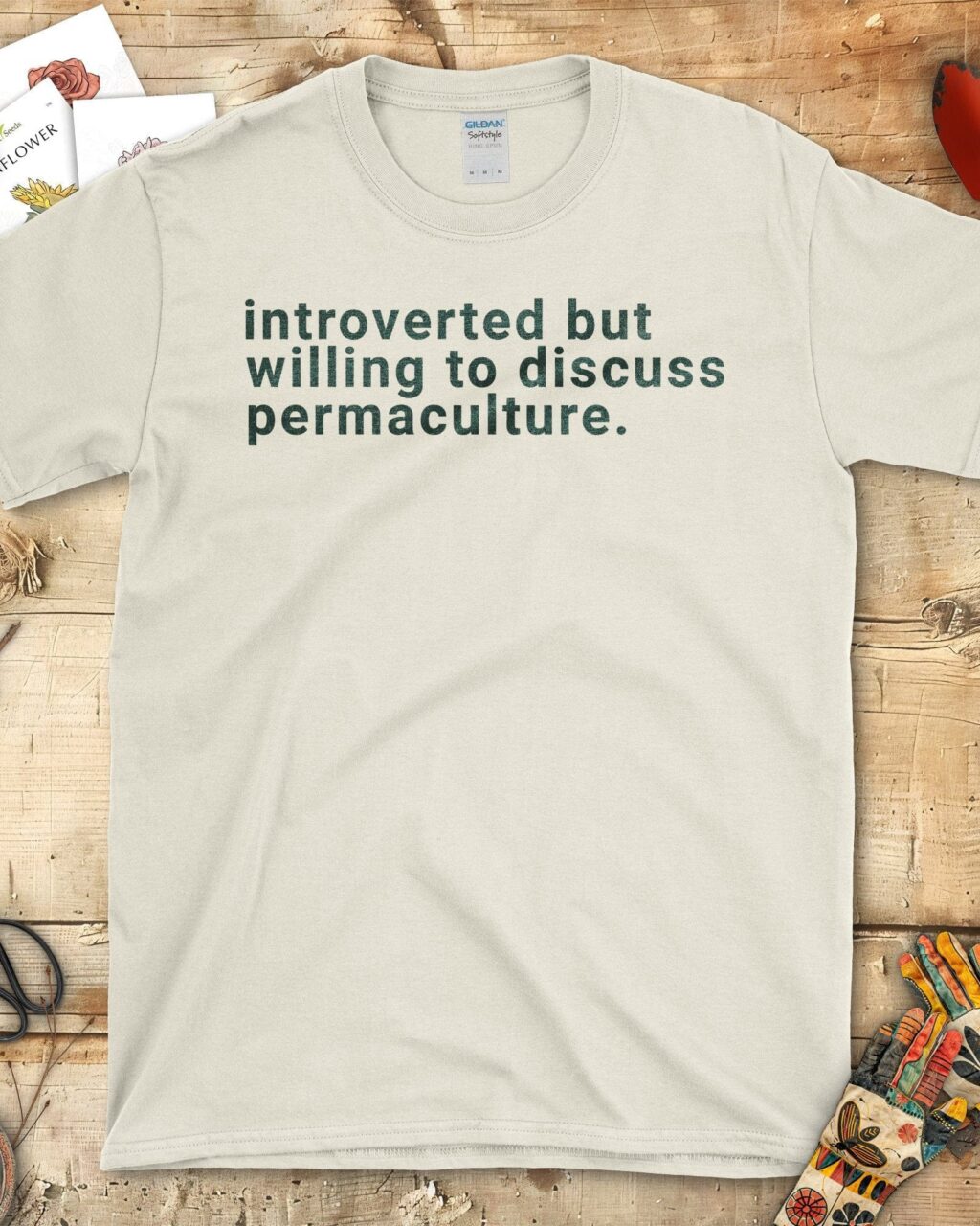 Alternative view of Introverted Discuss Permaculture T-Shirt