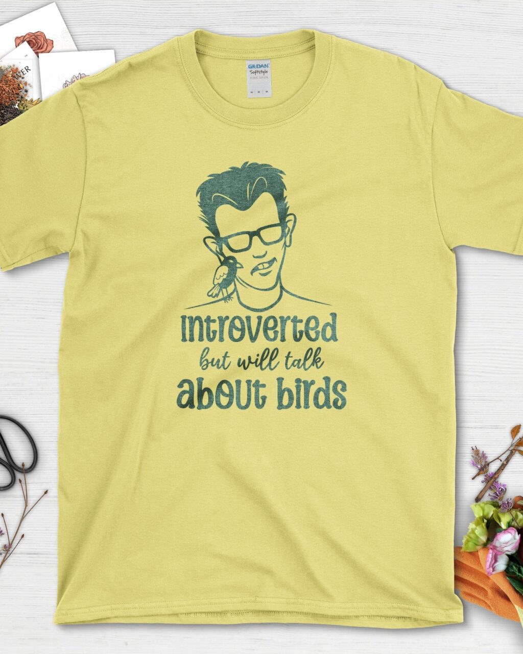 Introverted Talk About Birds T-Shirt