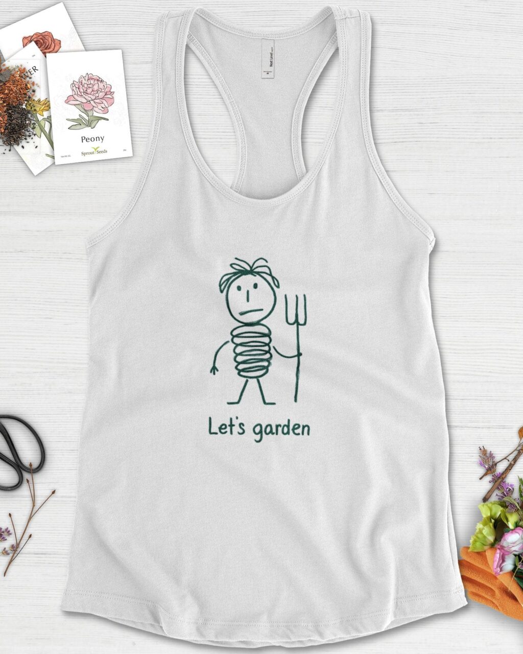 Alternative view of Let's Garden Racerback