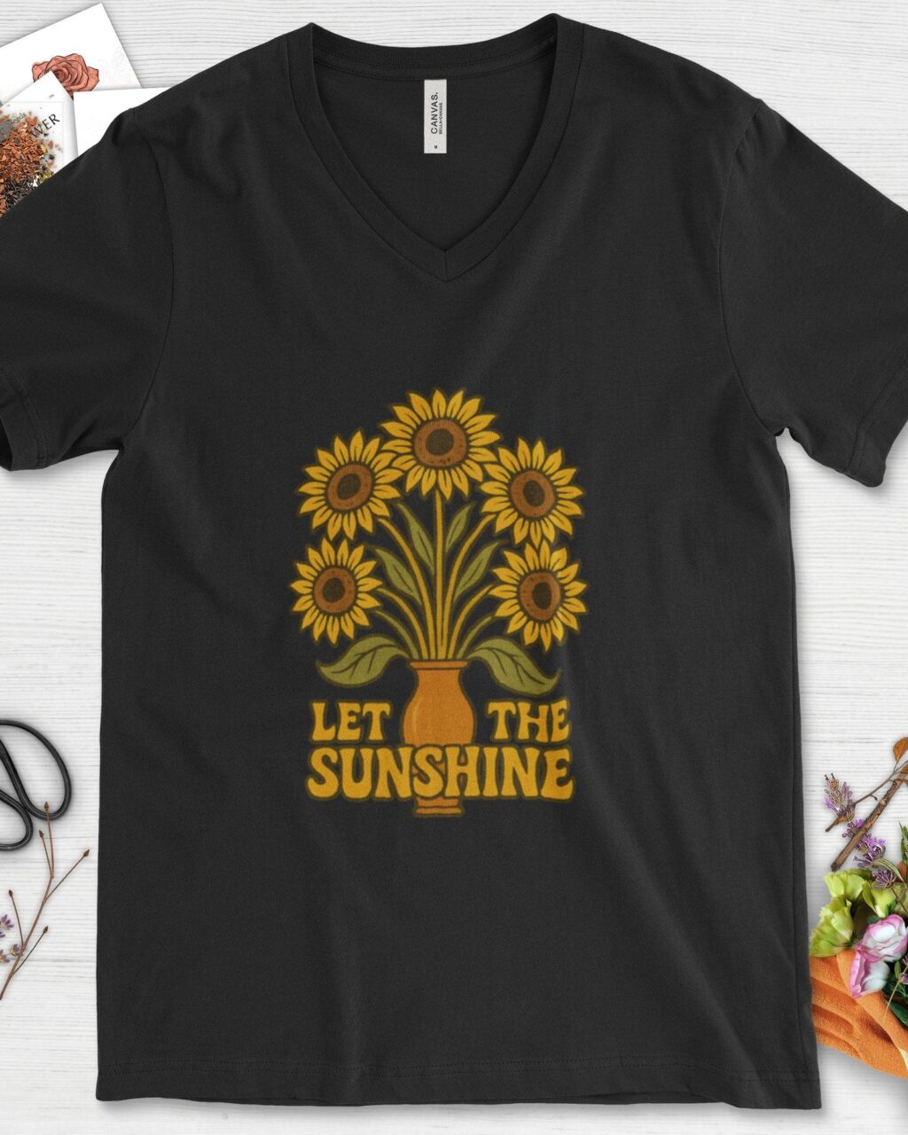 Alternative view of Let the Sunshine Garden V-Neck