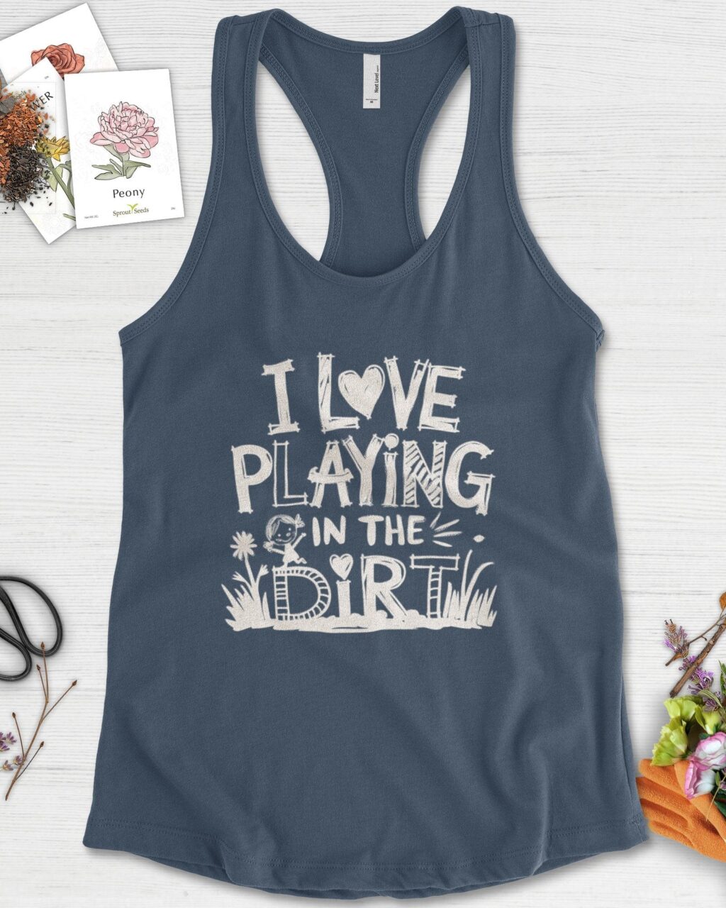 Alternative view of Loves to Play in Dirt Racerback