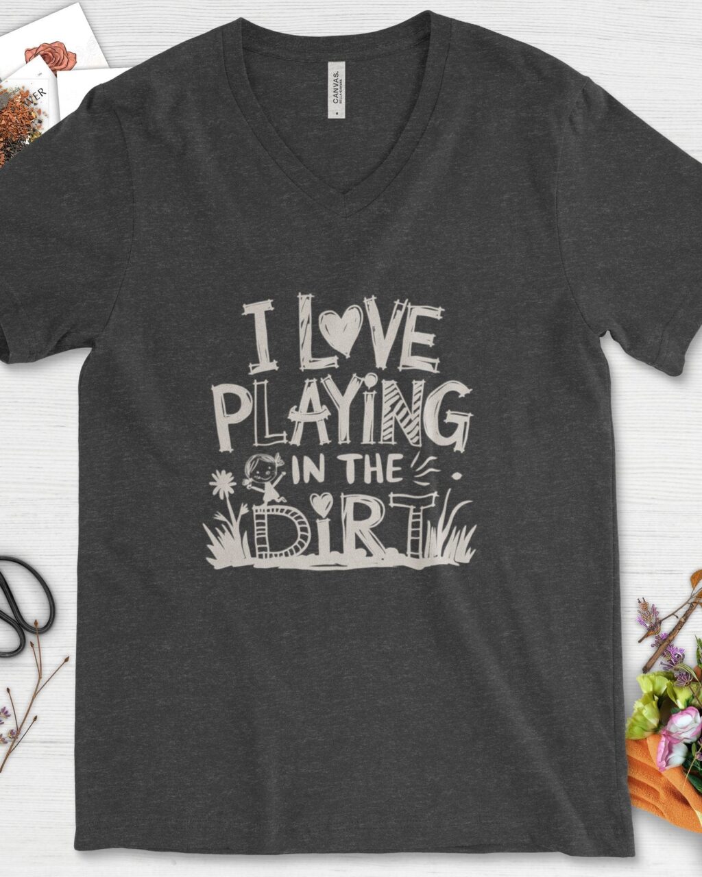 Loves to Play in Dirt V-Neck
