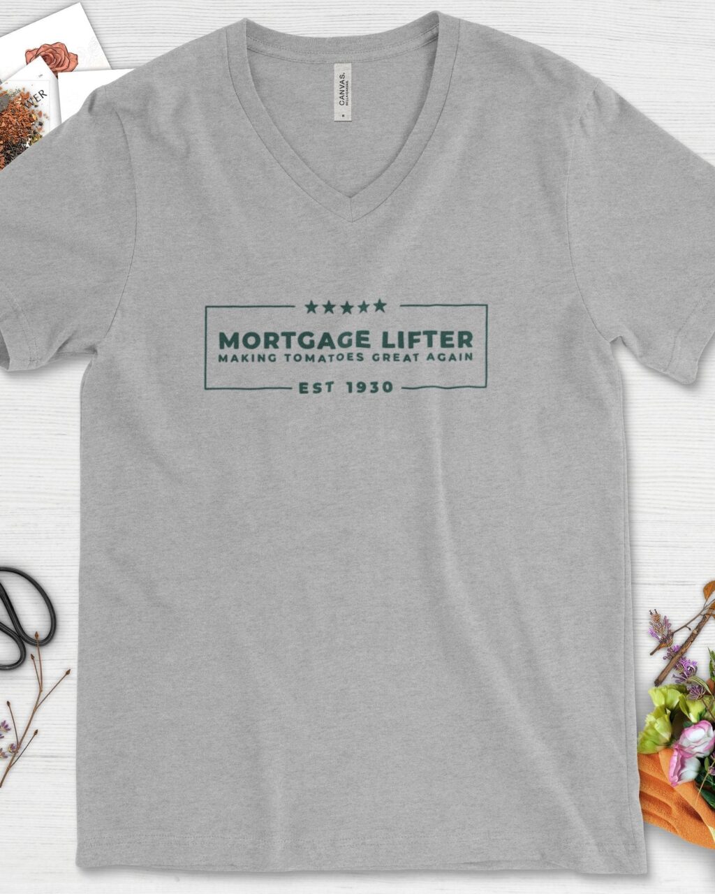 Alternative view of Making Tomatoes Great Again V-Neck