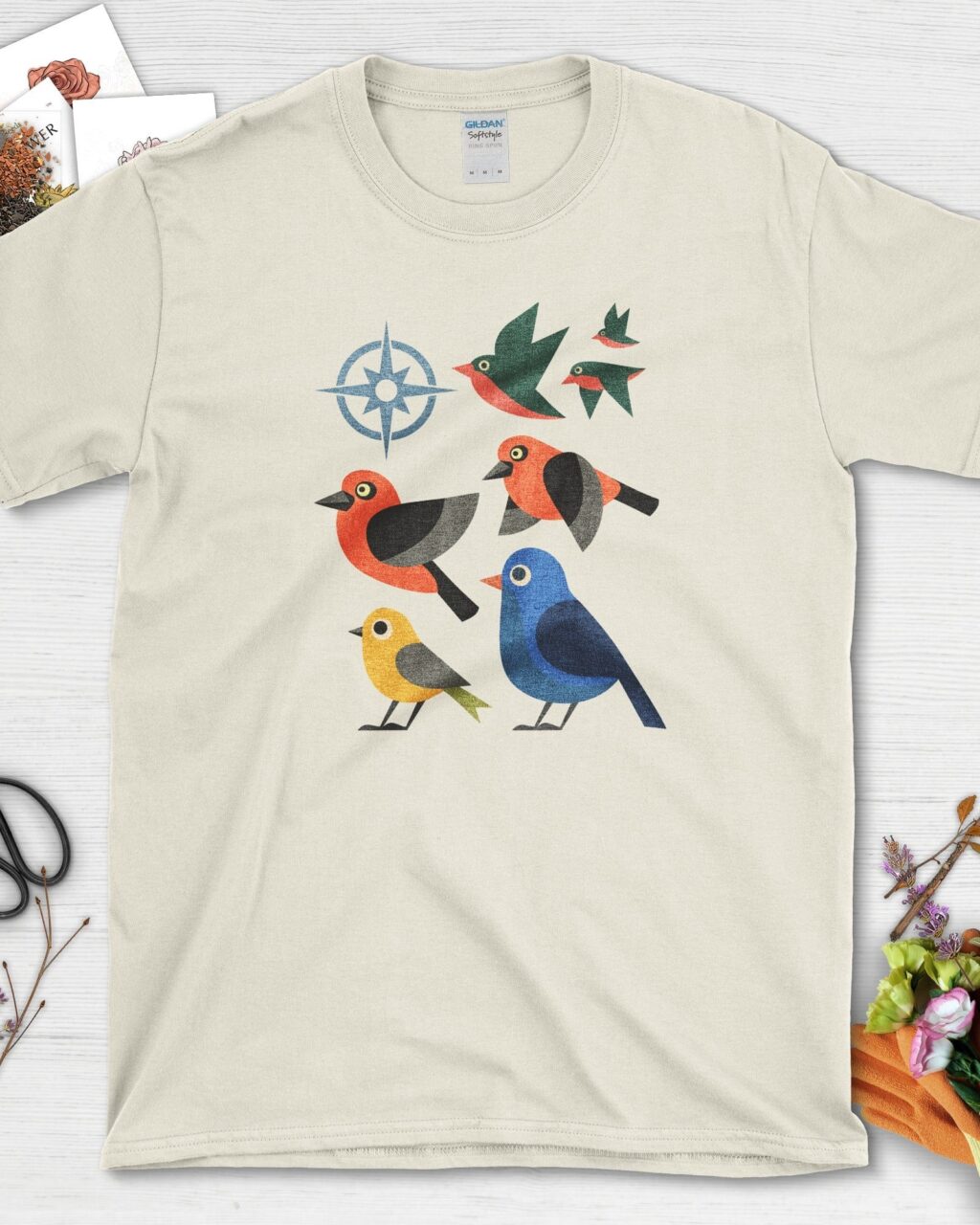 Migration Station Geometric Birds T-Shirt