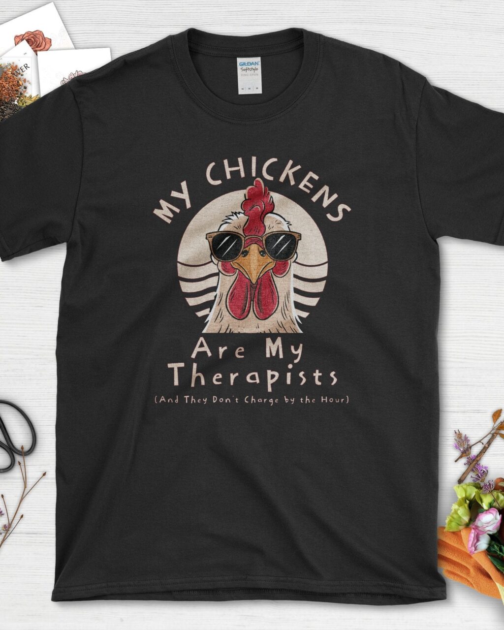Alternative view of My Chickens Are My Therapists T-Shirt