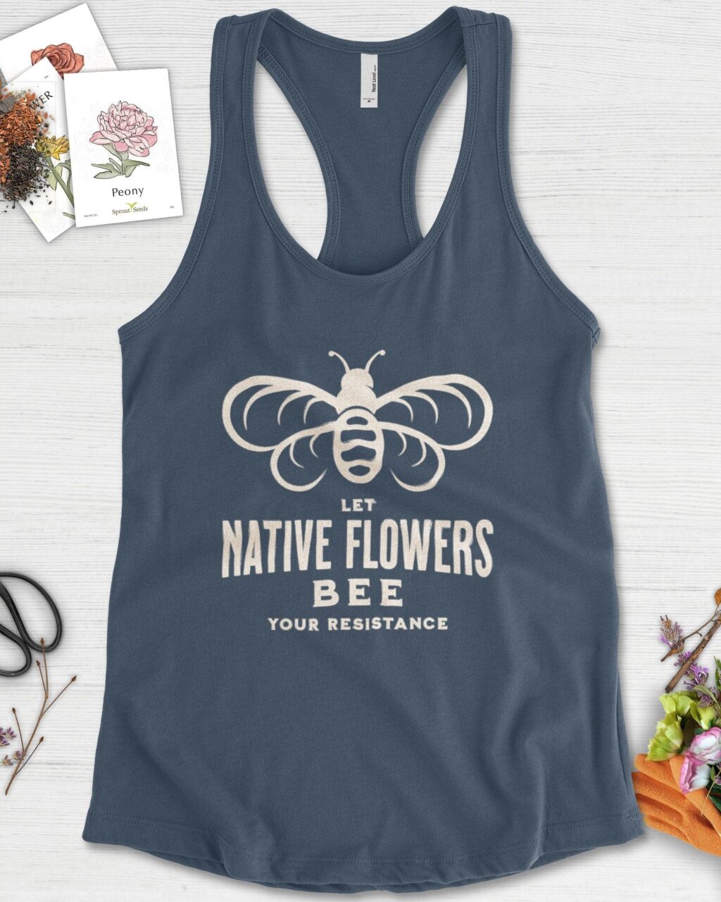 Alternative view of Native Flowers Your Resistance Racerback