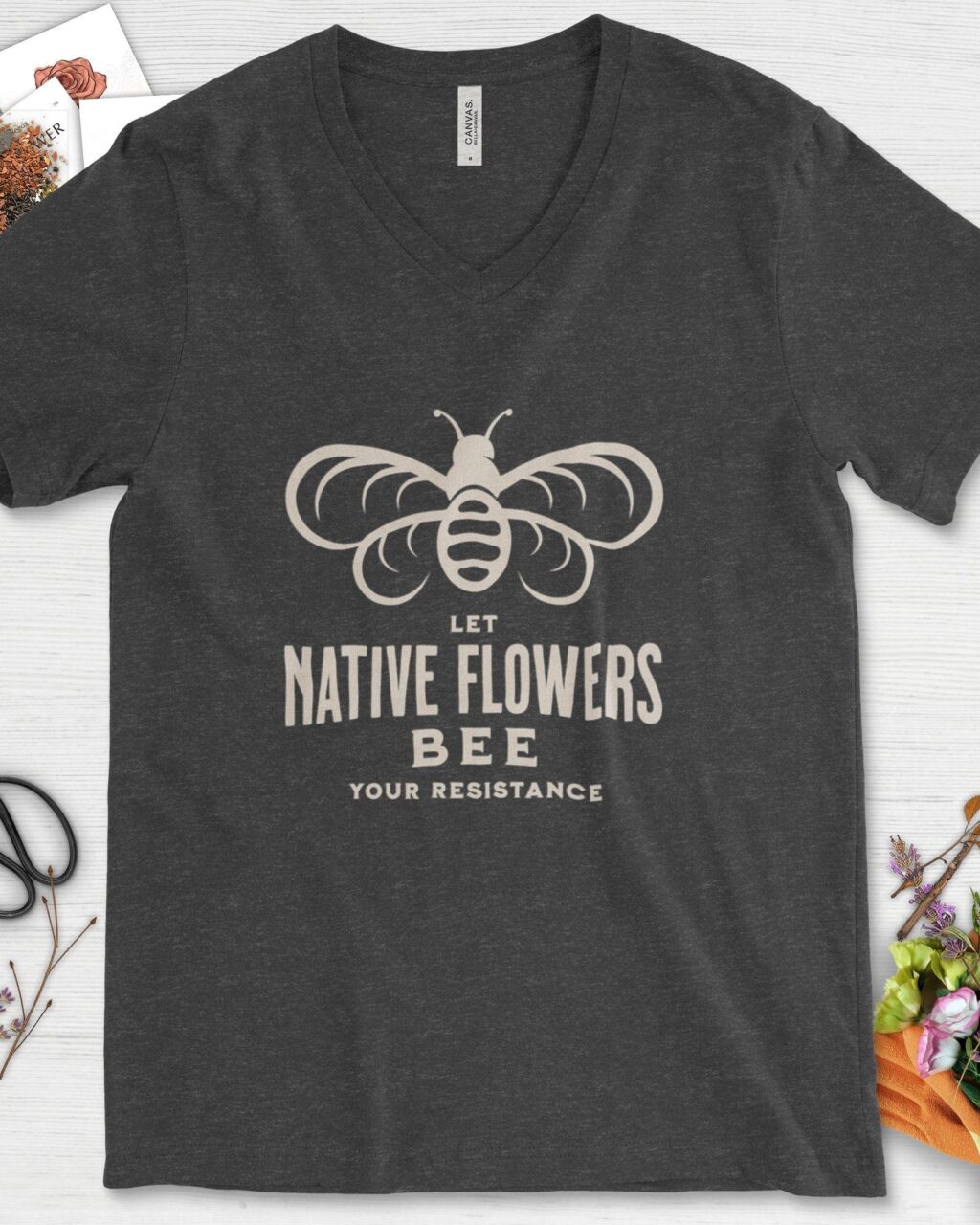 Native Flowers Your Resistance V-Neck