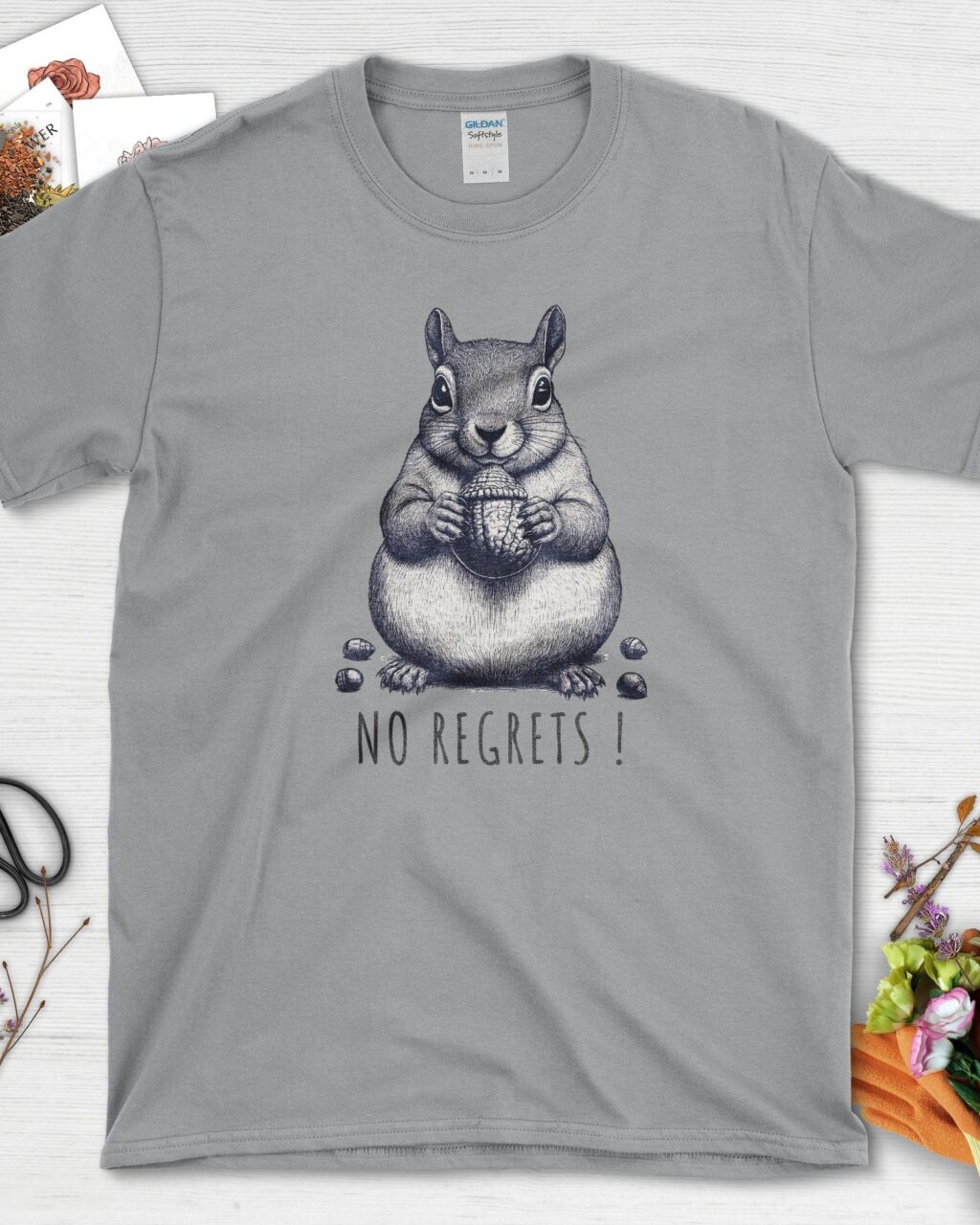 Alternative view of No Regrets Squirrel T-Shirt