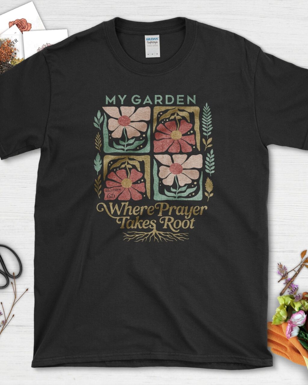 Alternative view of Prayer Takes Root T-Shirt
