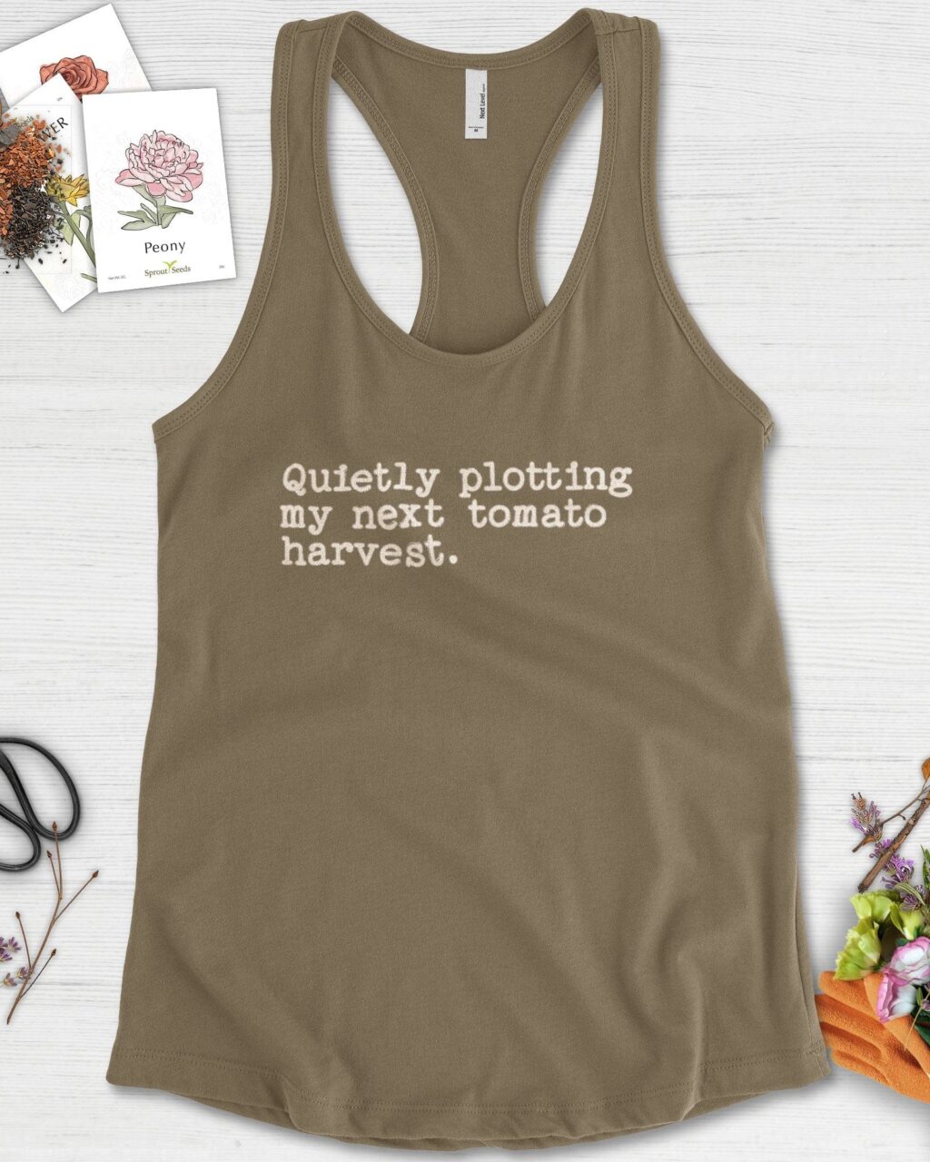 Quietly Plotting Tomato Harvest Racerback