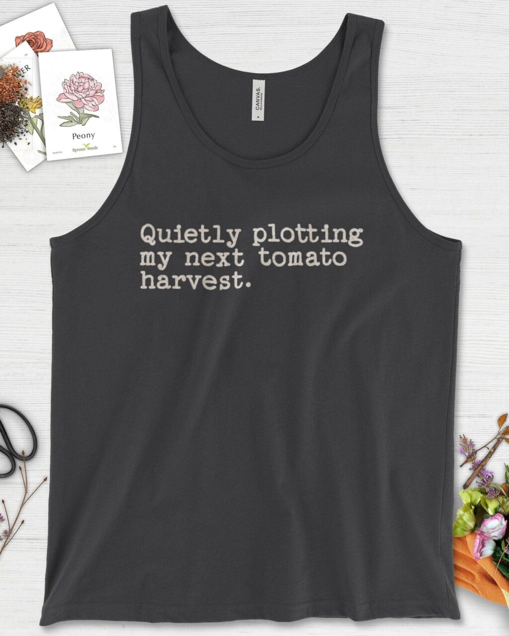 Quietly Plotting Tomato Harvest Tank Top