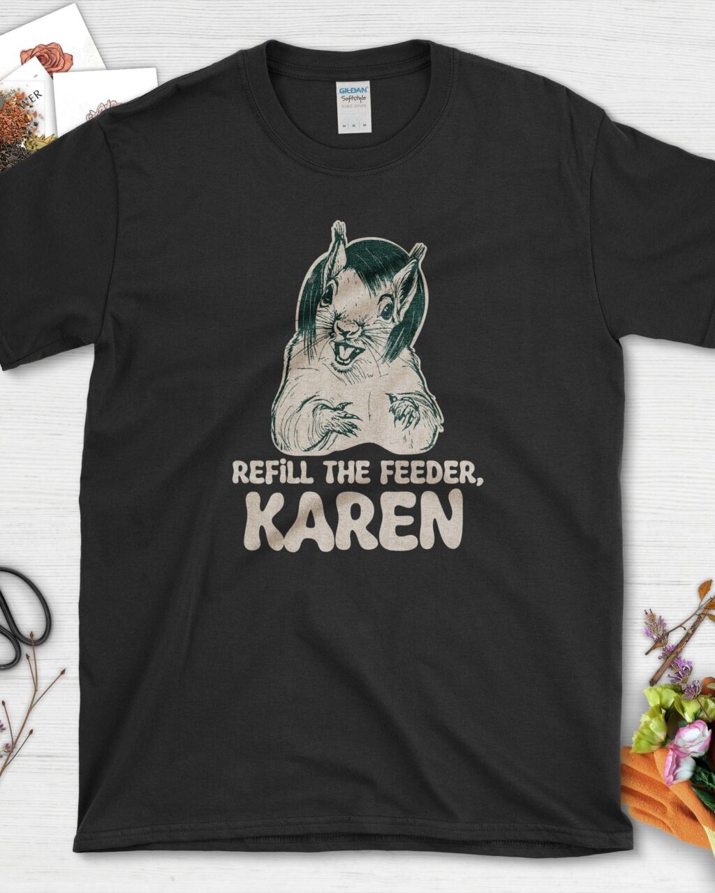 Alternative view of Refill Feeder Karen Squirrel T-Shirt