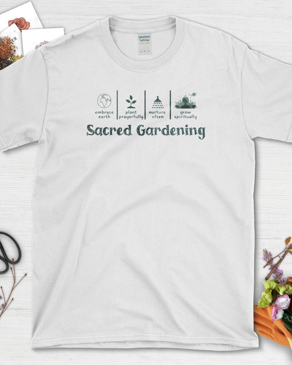 Alternative view of Sacred Gardening Plant Water Grow T-Shirt