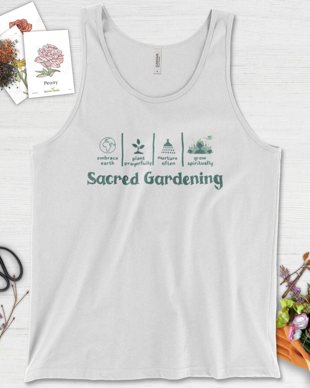 Alternative view of Sacred Gardening Plant Water Grow Tank Top