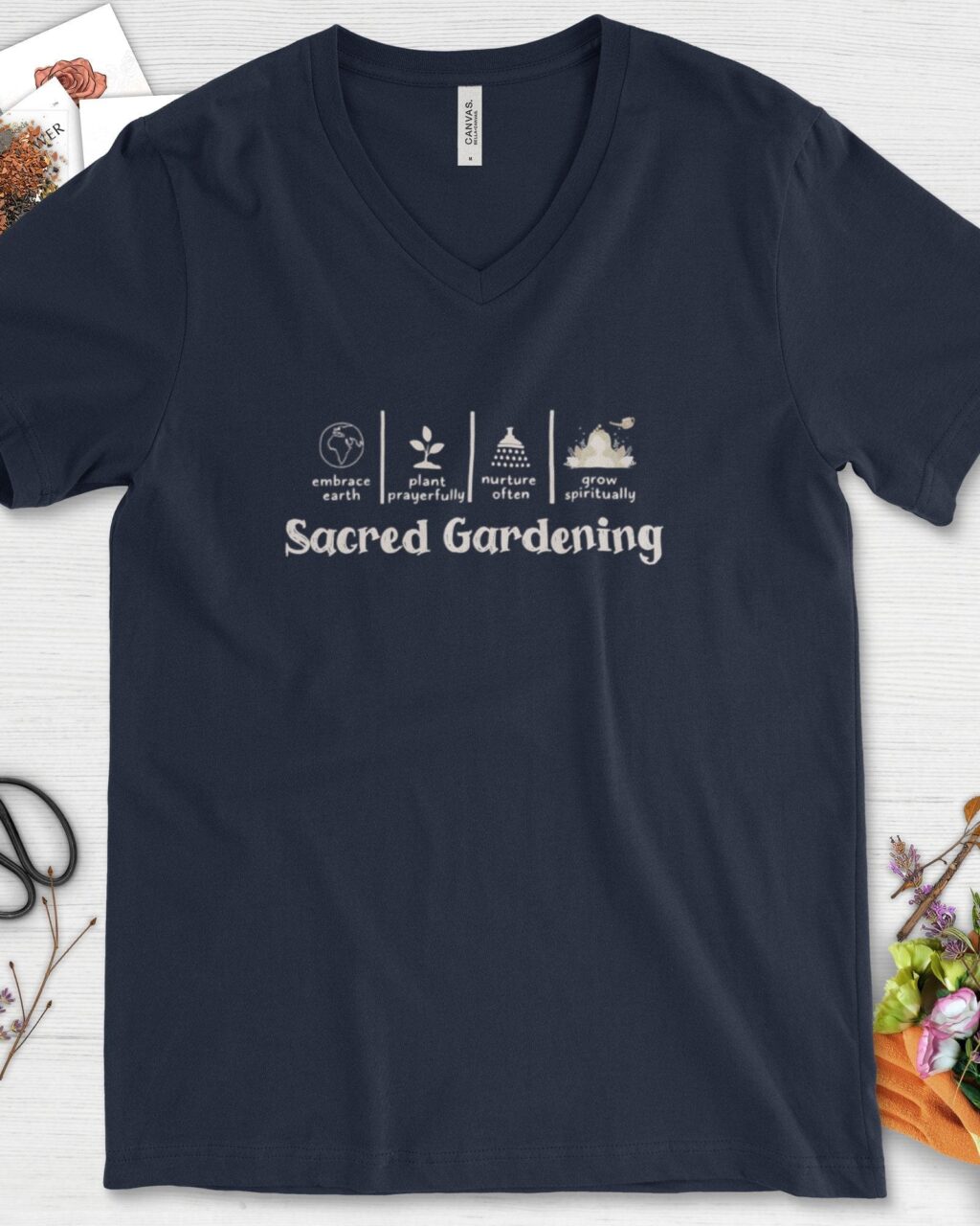 Alternative view of Sacred Gardening Plant Water Grow V-Neck