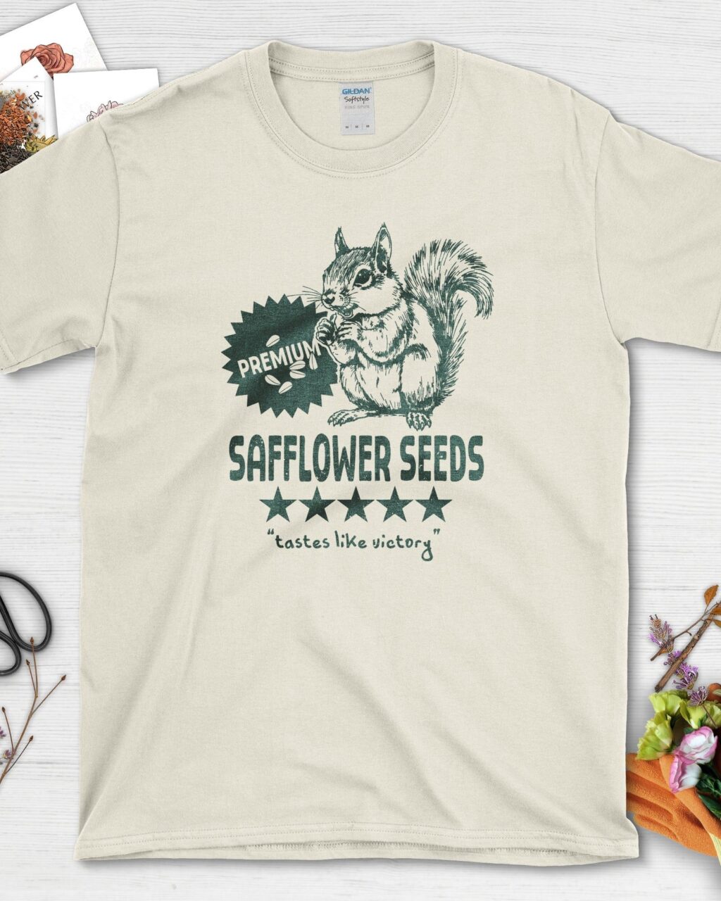 Alternative view of Safflower Seeds Squirrel T-Shirt