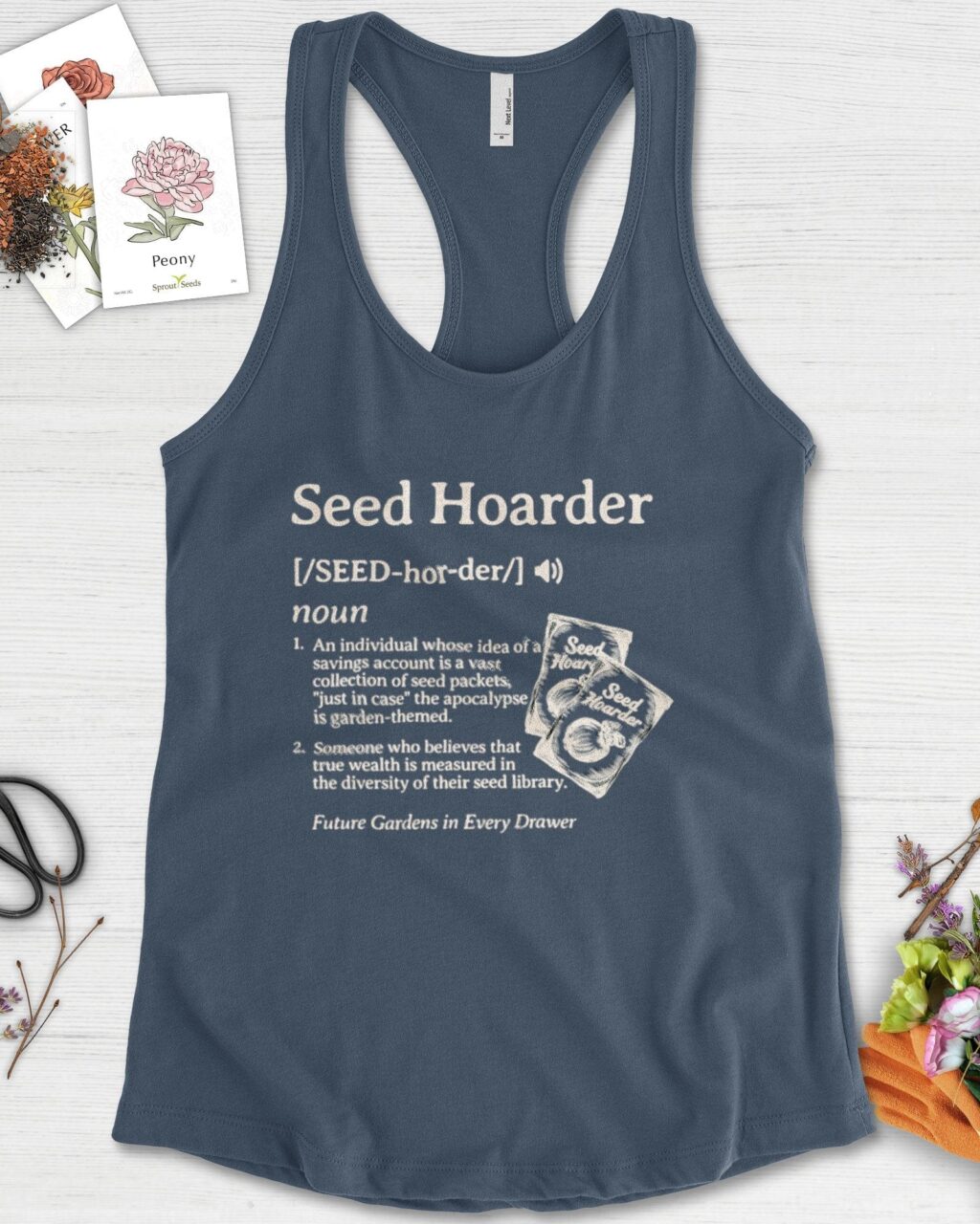 Alternative view of Seed Hoarder Definition Racerback