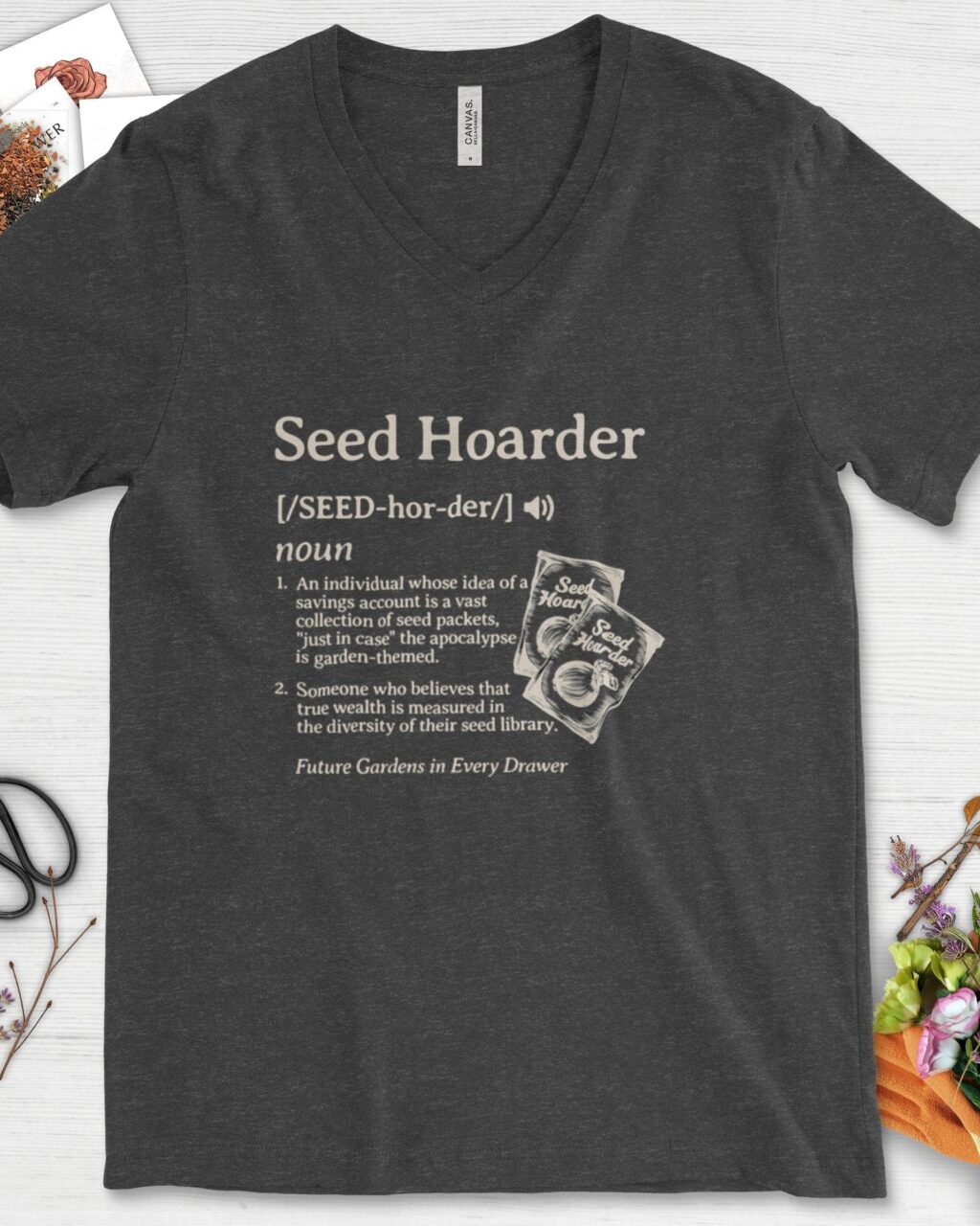 Seed Hoarder Definition V-Neck