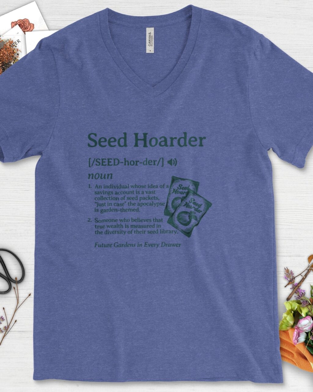 Alternative view of Seed Hoarder Definition V-Neck