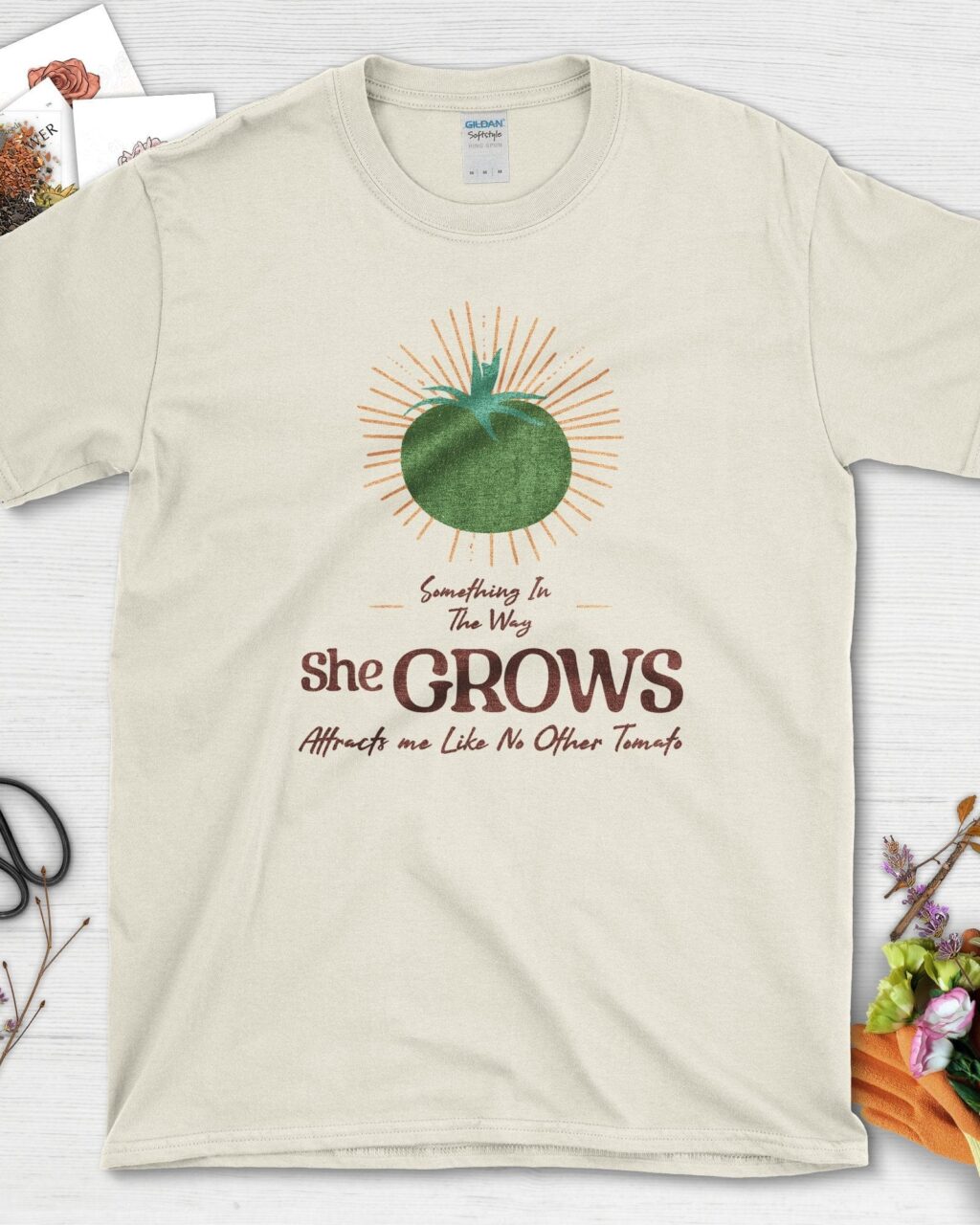 Something in the Way She Grows Tomato T-Shirt