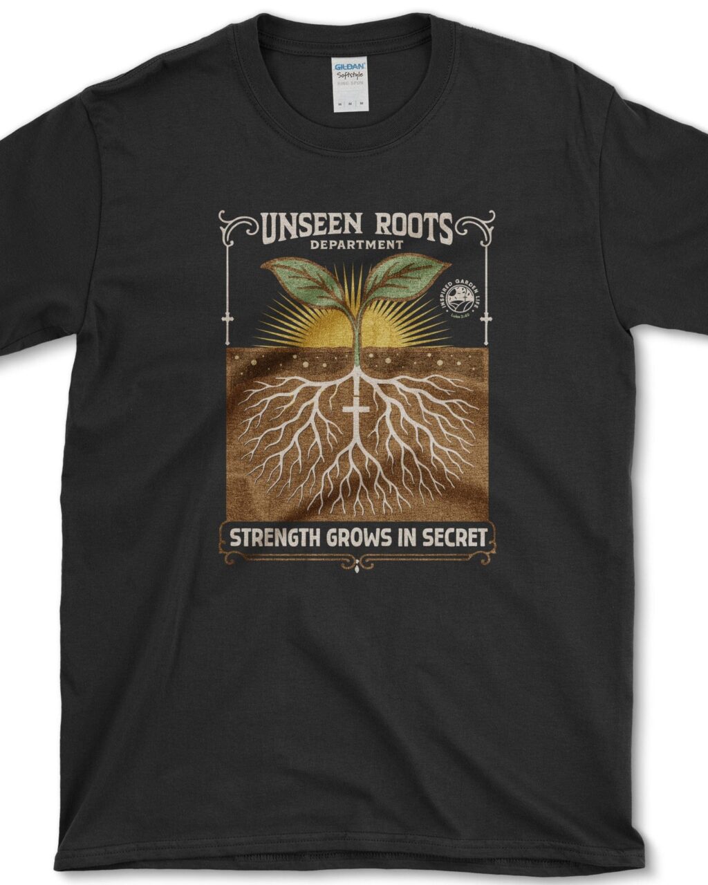 Alternative view of Strength Grows in Secret T-Shirt