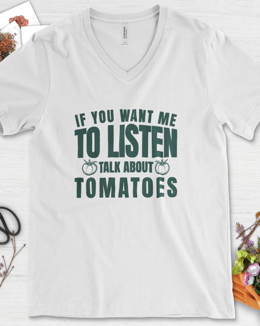 Alternative view of Talk About Tomatoes V-Neck