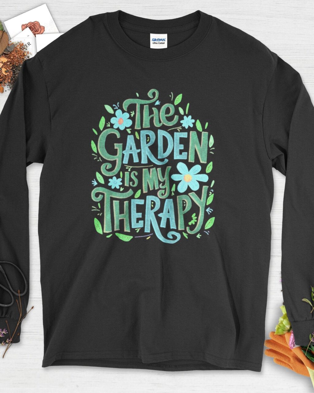 Alternative view of The Garden Is My Therapy Graphic Long Sleeve