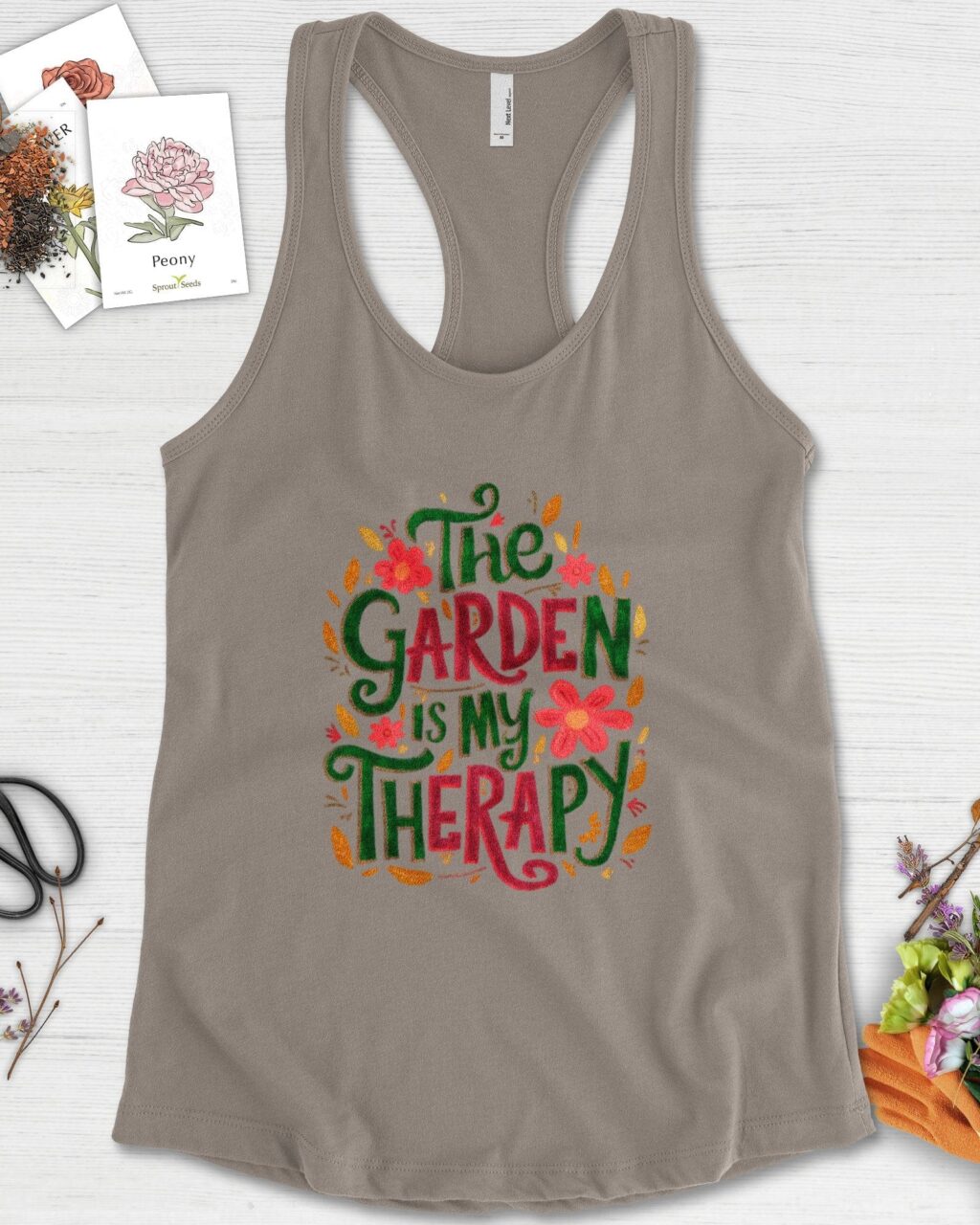 The Garden Is My Therapy Graphic Racerback