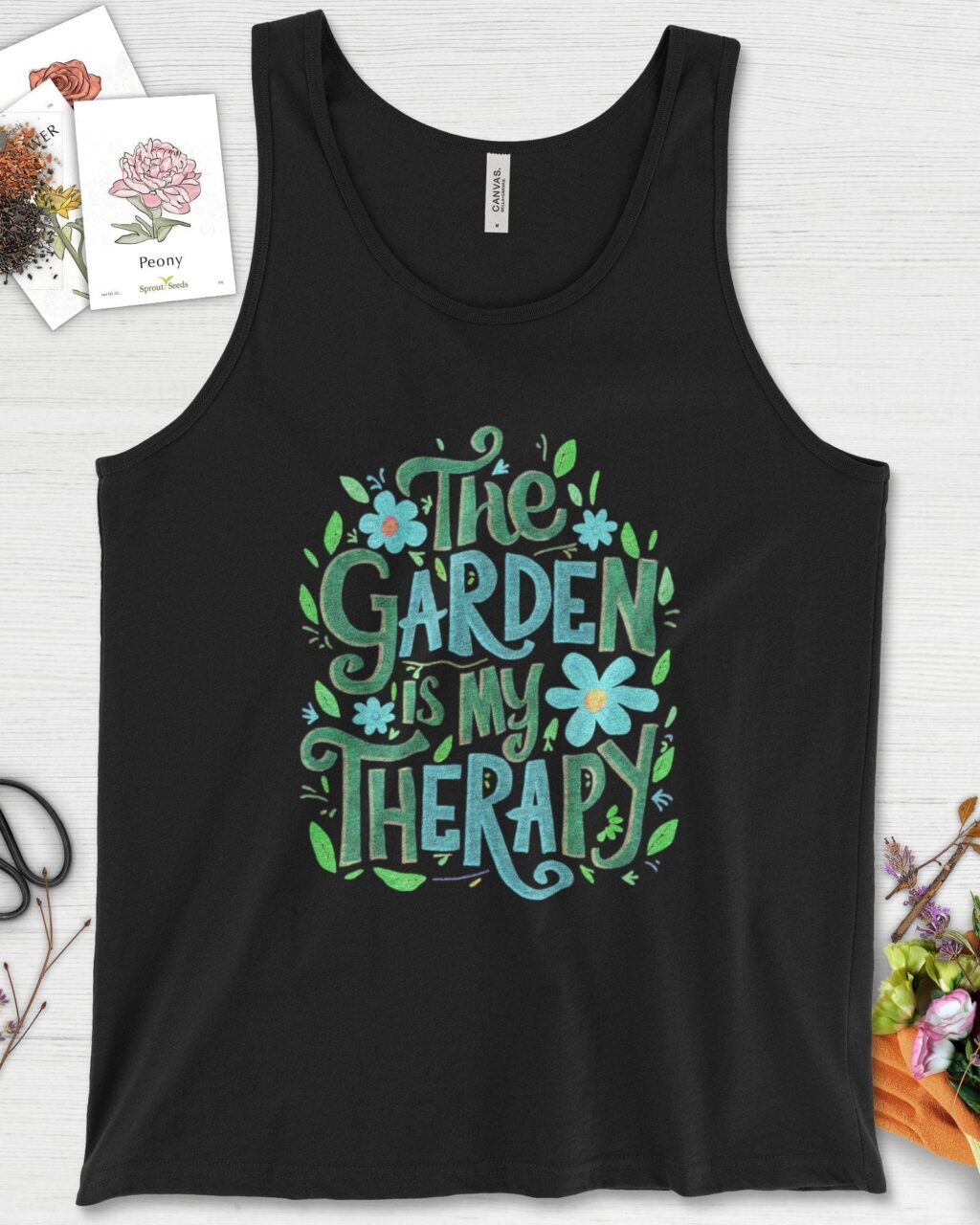 Alternative view of The Garden Is My Therapy Graphic Tank Top