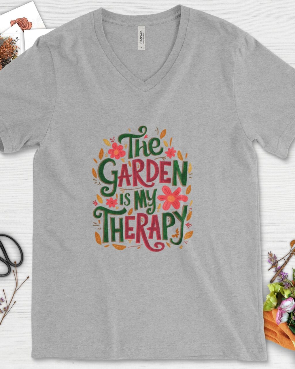 Alternative view of The Garden Is My Therapy Graphic V-Neck