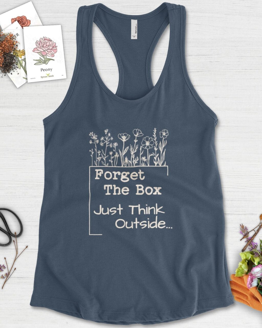 Alternative view of Think Outside the Box Racerback