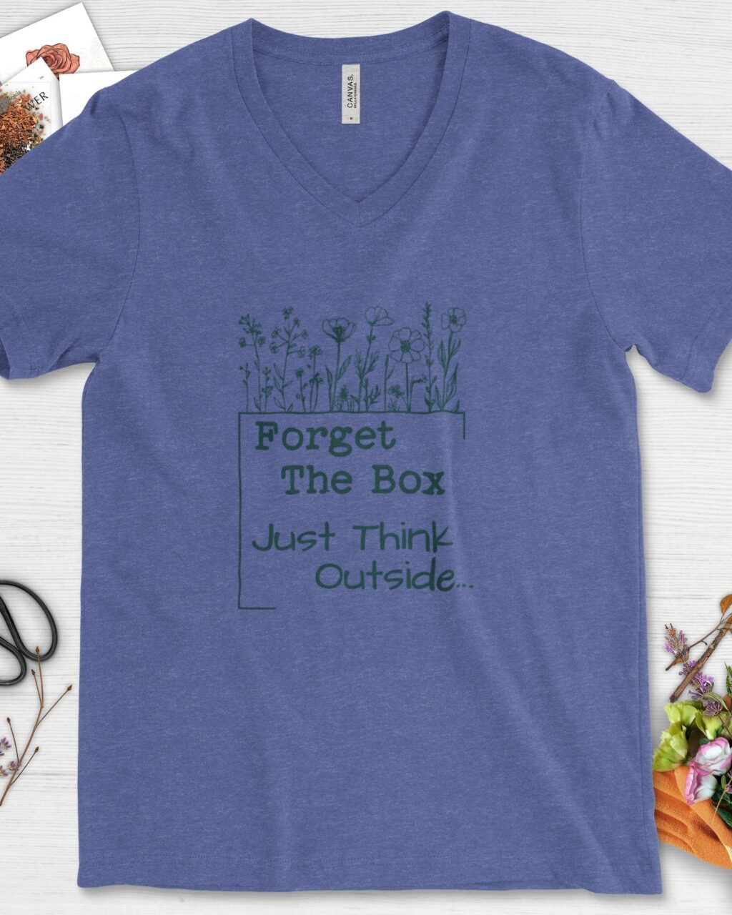 Alternative view of Think Outside the Box V-Neck