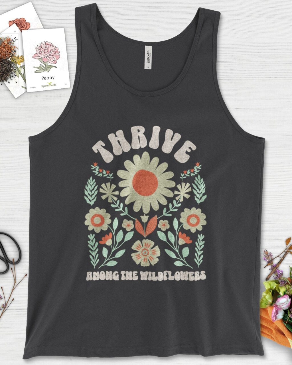 Alternative view of Thrive Among the Wildflowers Tank Top
