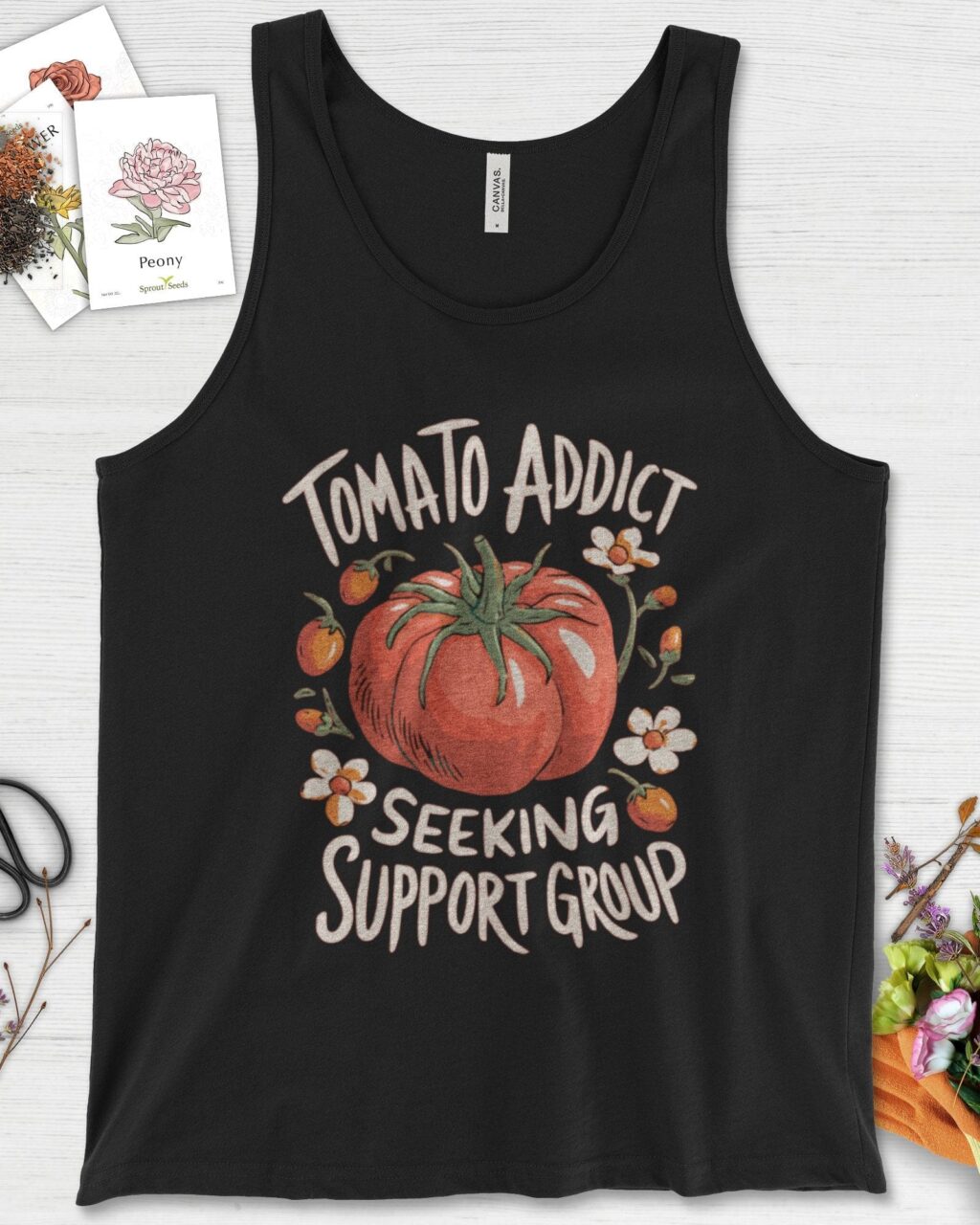 Alternative view of Tomato Addict Support Group Tank Top